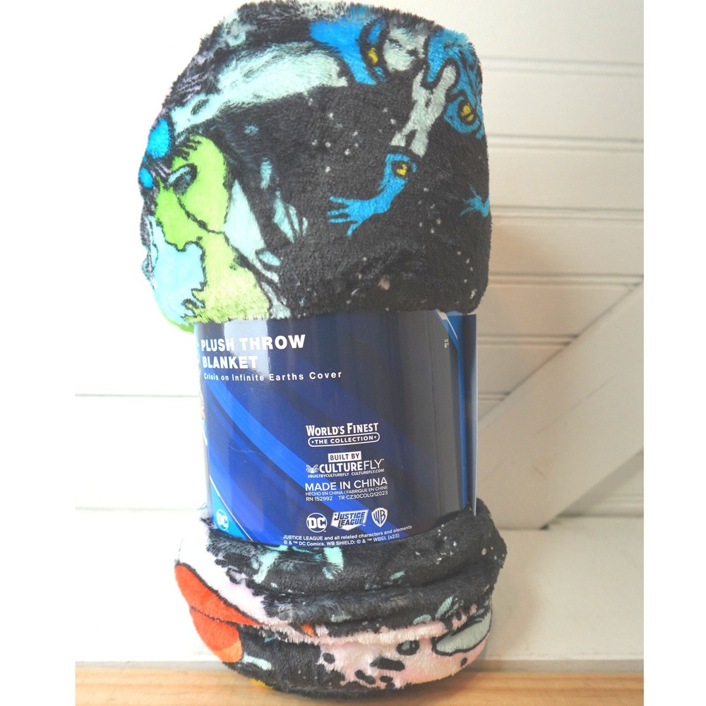 New Crisis on Infinite Earths Throw Blanket‎ DC Comics Worlds Finest Culturefly